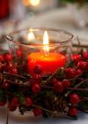 Arranjo com vela e Bagas