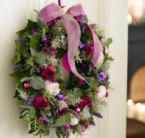 Coroa em flores naturais