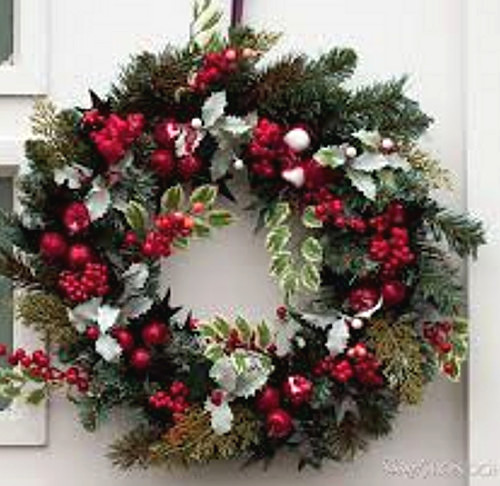 Coroa feita de ramos verdes