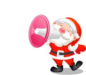 Pai Natal com megafone